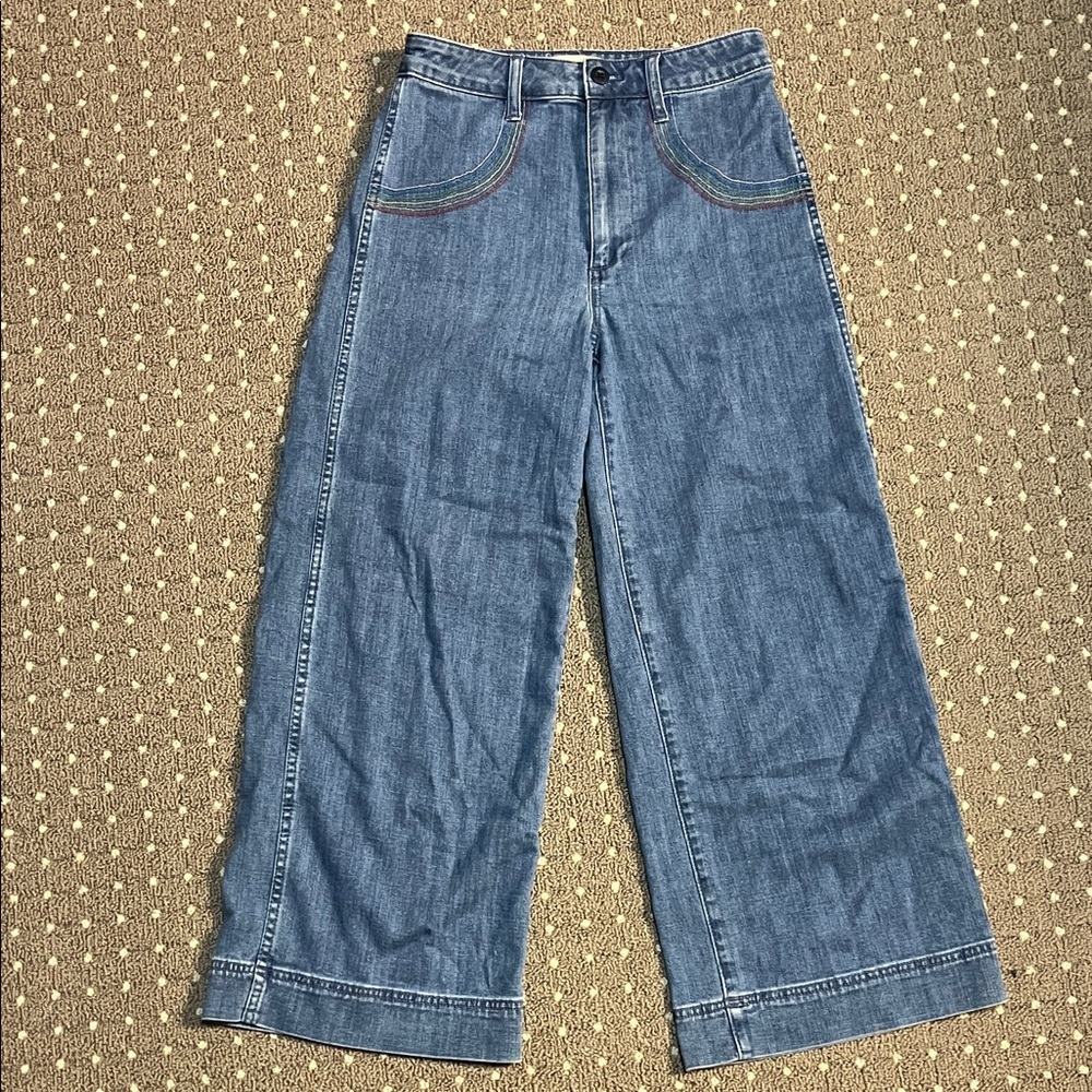 Madewell jeans with rainbow stitching | size 26